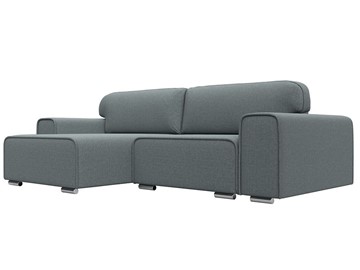 Угловой диван с оттоманкой Лига-029, Амур серый (Рогожка) в Брянске