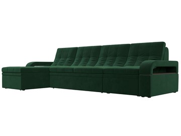 Угловой диван Лига-035 Лонг, Зеленый (Велюр) в Брянске