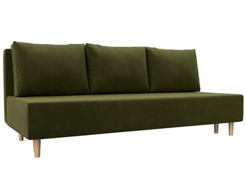 Прямой диван Лига-033, Зеленый (Микровельвет) в Брянске