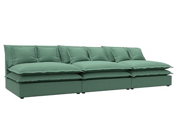 Прямой диван Лига-040 Лонг, Амур зеленый (Рогожка) в Брянске