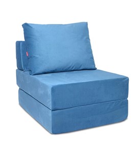 Бескаркасное кресло Окта, велюр синий в Брянске