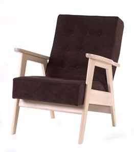 Кресло Ретро (беленый дуб / RS 32 - коричневый) в Брянске
