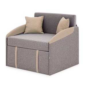 Кресло-кровать Polto серо-коричневый/песочный (рогожка) в Брянске