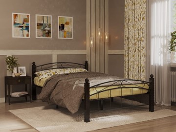 Кровать 2-спальная Гарда 15, 160х200, черная в Брянске