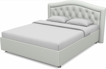Спальная кровать Луиза 1400 с основанием (Nitro White) в Брянске