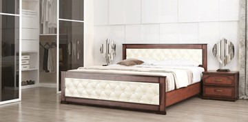 Кровать двуспальная СВ-Стиль Стиль 2, 160х200, кожзам, с основанием в Брянске