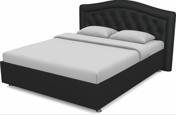 Полутороспальная кровать Луиза 1400 с основанием (Nitro Black) в Брянске