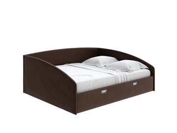 Спальная кровать Bono 160х200, Рогожка (Levis 37 Шоколад) в Брянске