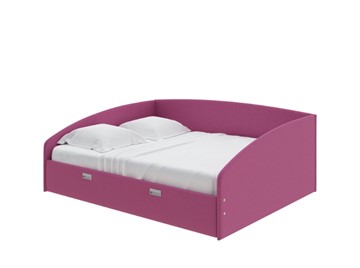 Кровать в спальню Bono 160х200, Рогожка (Savana Berry) в Брянске