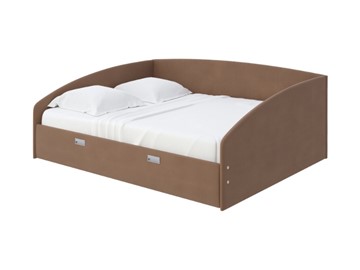 Кровать спальная Bono 160х200, Велюр (Forest 514 Светло-коричневый) в Брянске