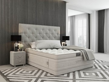 Спальная кровать Classic Compact/Basement 180х200, Флок (Велсофт Серый) в Брянске