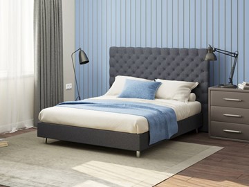 Двуспальная кровать Proson Paris Boxspring Standart 200х200, Рогожка (Savana Grey (серый)) в Брянске