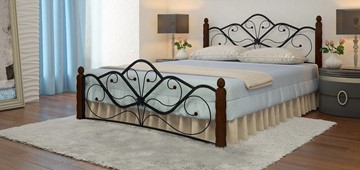 Спальная кровать Венера 1, 1600, черный/шоколад в Брянске