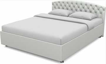 Кровать полутороспальная Пальмира 1400 с основанием (Nitro White) в Брянске