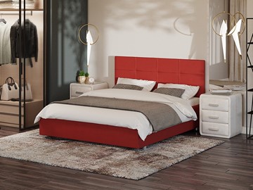 Кровать в спальню Proson Neo 160х200, Велюр (Forest 13 Красный) в Брянске