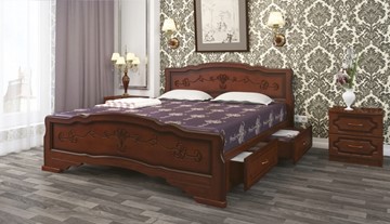 Кровать с выкатными ящиками Карина-6 (Орех) 180х200 в Брянске