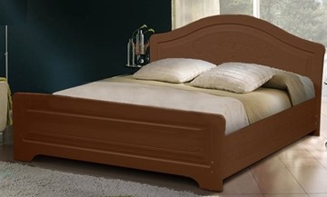 Кровать полуторная Ивушка-5 2000х1200 с высоким изножьем, цвет Итальянский орех в Брянске