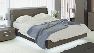 Кровать в спальню Наоми 1600, цвет Фон серый, Джут СМ-208.01.01 в Брянске