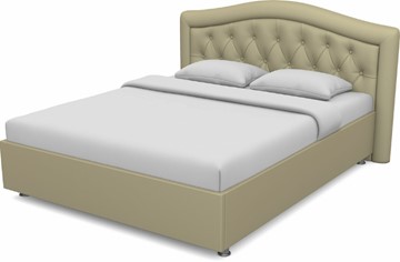 Кровать двуспальная Луиза 1600 с основанием (Nitro Cream) в Брянске