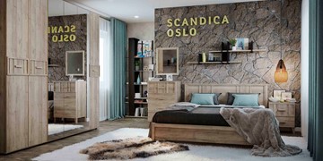Набор мебели для спальни Глазов МФ SCANDICA OSLO №1 в Брянске