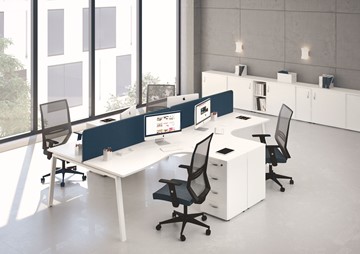 Комплект офисной мебели А4 (металлокаркас TRE) белый премиум / металлокаркас белый в Брянске