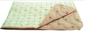 Одеяло «Зима-Лето», ткань: тик, материалы: бамбук/верблюжья шерсть в Брянске