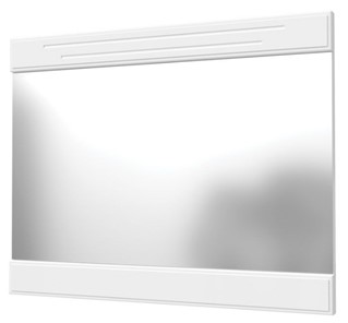 Настенное зеркало Олимп с декоративными планками (белый) в Брянске