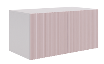 Антресоль двухдверная Зефир 118.01 (белое дерево/пудра розовая (эмаль)) в Брянске