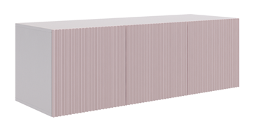 Антресоль трехдверная Зефир 119.01 (белое дерево/пудра розовая (эмаль)) в Брянске