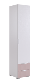Шкаф однодверный Зефир 107.01 (белое дерево/пудра розовая (эмаль)) в Брянске