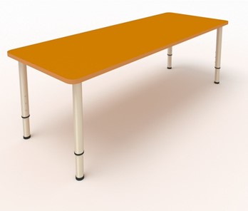 Стол для детей 2-местный  (по одну сторону столешн.) СДО-2 (0-3) оранжевый (МДФ) в Брянске