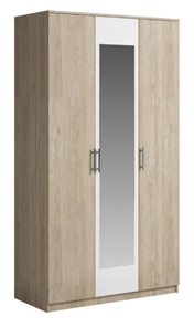 Шкаф 3 двери Genesis Светлана, с зеркалом, белый/дуб сонома в Брянске