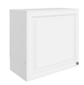 Шкаф на кухню Мишель под вытяжку L600 H566 (1 дв. гл.) эмаль (белый/белый) в Брянске