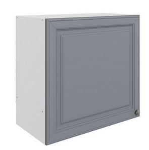 Навесной кухонный шкаф Мишель под вытяжку L600 H566 (1 дв. гл.) эмаль (белый/серый) в Брянске