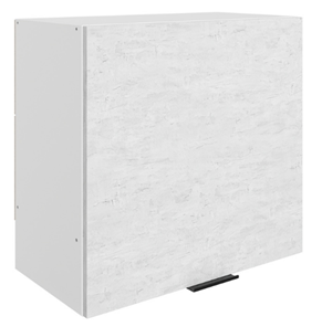 Шкаф кухонный Стоун L600 Н566 (1 дв. гл.) (белый/белая скала) в Брянске