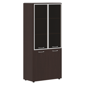 Шкаф комбинированный с дверьми в алюминиевой рамке DIONI Венге DHC 85.7  (850х430х1930) в Брянске