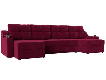 П-образный диван Сенатор, Бордовый (Микровельвет) боннель в Брянске