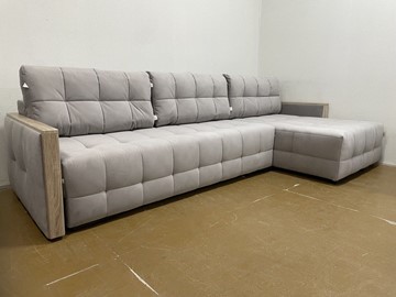 Угловой диван с оттоманкой Татьяна 4 Декор дуб Карат 17 велюр в Брянске