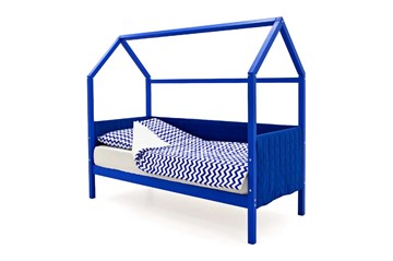 Кровать-домик детская «Svogen синий» мягкая в Брянске