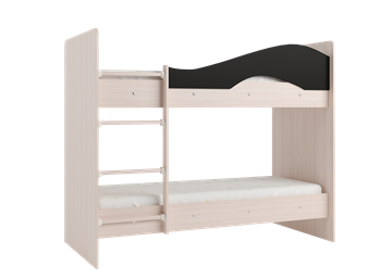 Детская  двухъярусная кровать Мая с 2 ящиками на щитах, корпус Млечный дуб, фасад Венге в Брянске - предосмотр 3