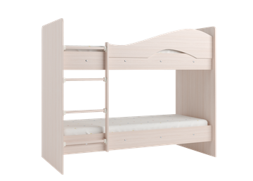 Двухэтажная детская кровать Мая на щитах со шкафом и ящиками, цвет Млечный дуб в Брянске - предосмотр 2