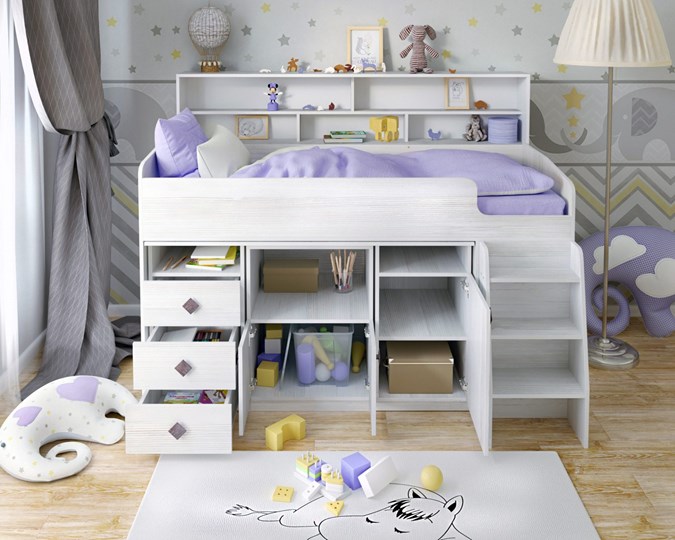 Кровать-чердак в детскую Малыш-5, цвет Винтерберг в Брянске - изображение 3