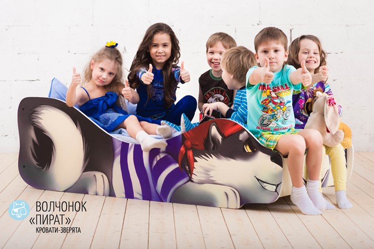 Детская кровать-зверенок Волчонок-Пират в Брянске - изображение 3