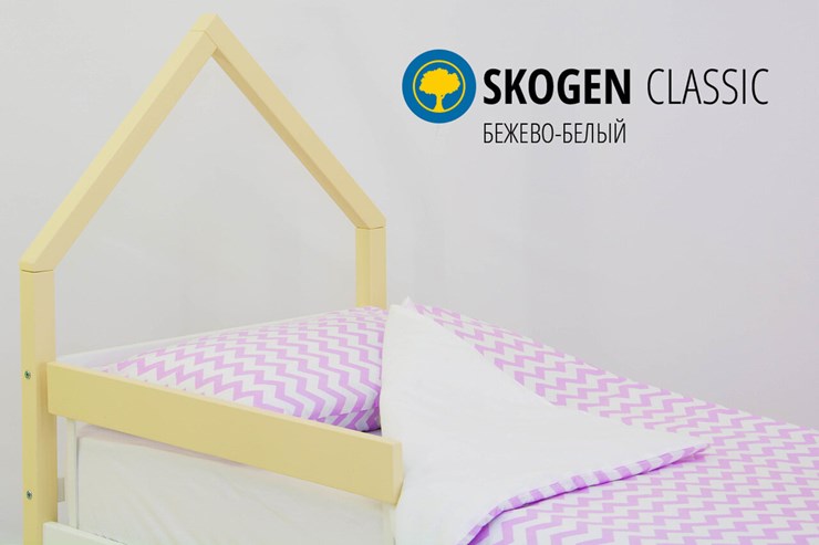 Детская кровать-домик мини Skogen бежево-белый в Брянске - изображение 3