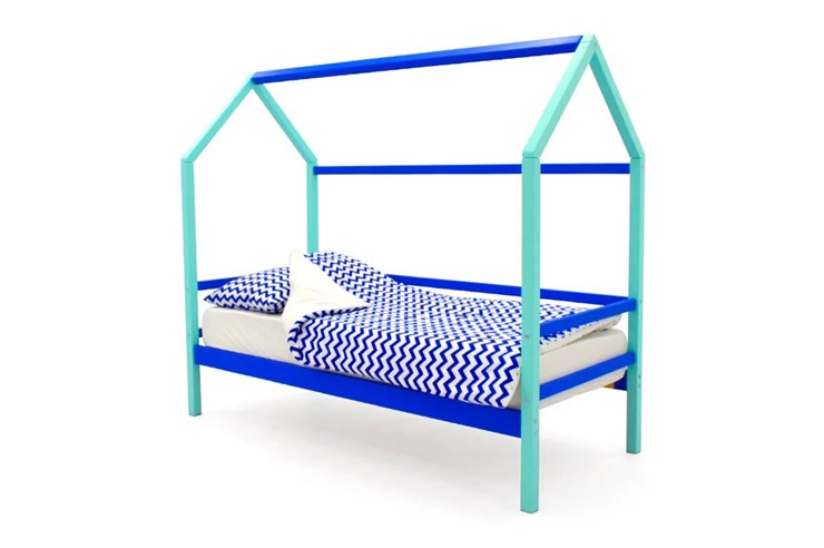 Кровать-домик детская Svogen синий-мятный в Брянске - изображение 1