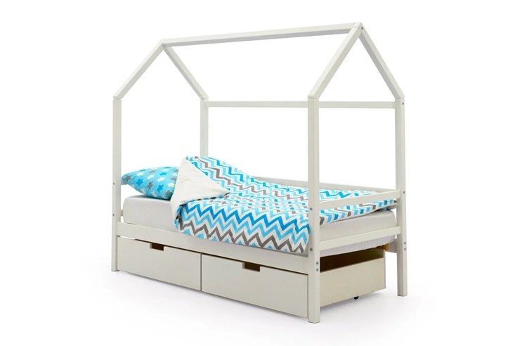 Кровать-домик в детскую Svogen белый в Брянске - изображение 3