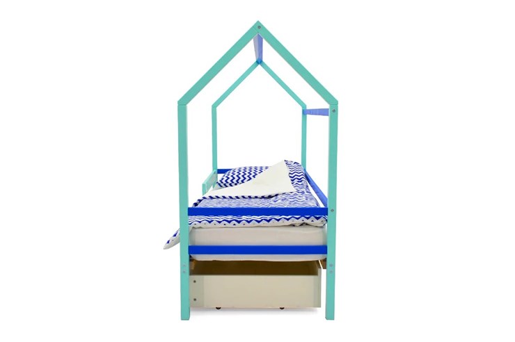 Кровать-домик детская Svogen синий-мятный в Брянске - изображение 5