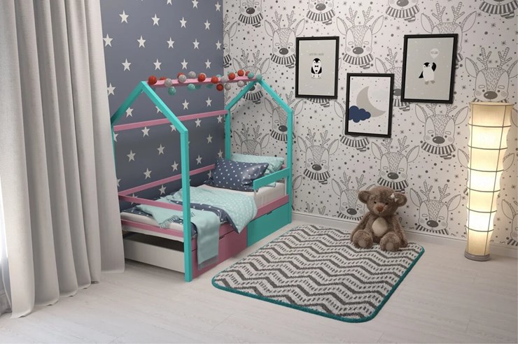 Кровать-домик детская Svogen лаванда-мятный в Брянске - изображение 5