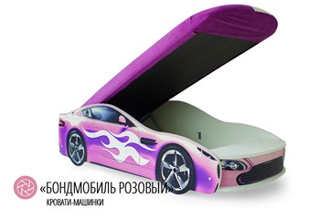 Кровать-машина детская Бондимобиль розовый в Брянске - предосмотр 1