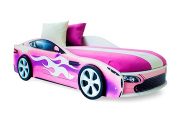 Кровать-машина детская Бондимобиль розовый в Брянске - предосмотр